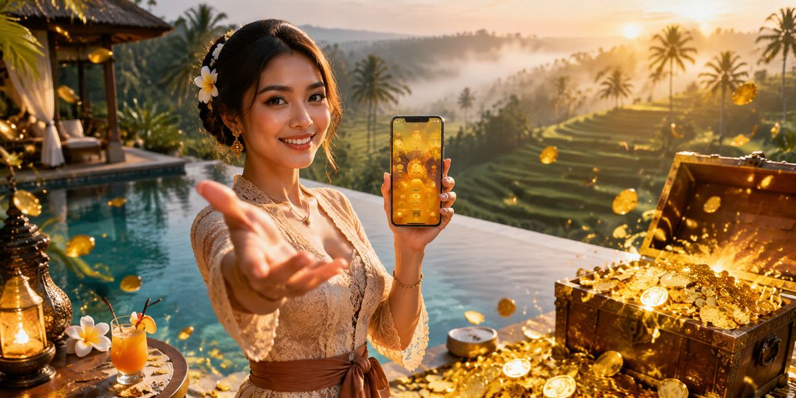 Model VIP memperlihatkan bonus eksklusif anggota premium
